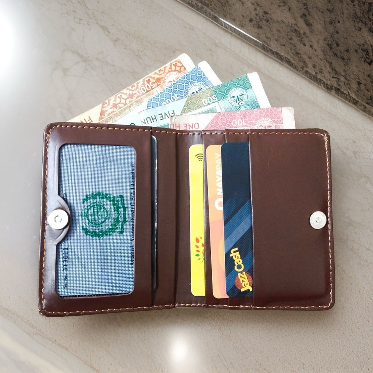 Mini Wallet Plus Card Holder With Magnetic Button
