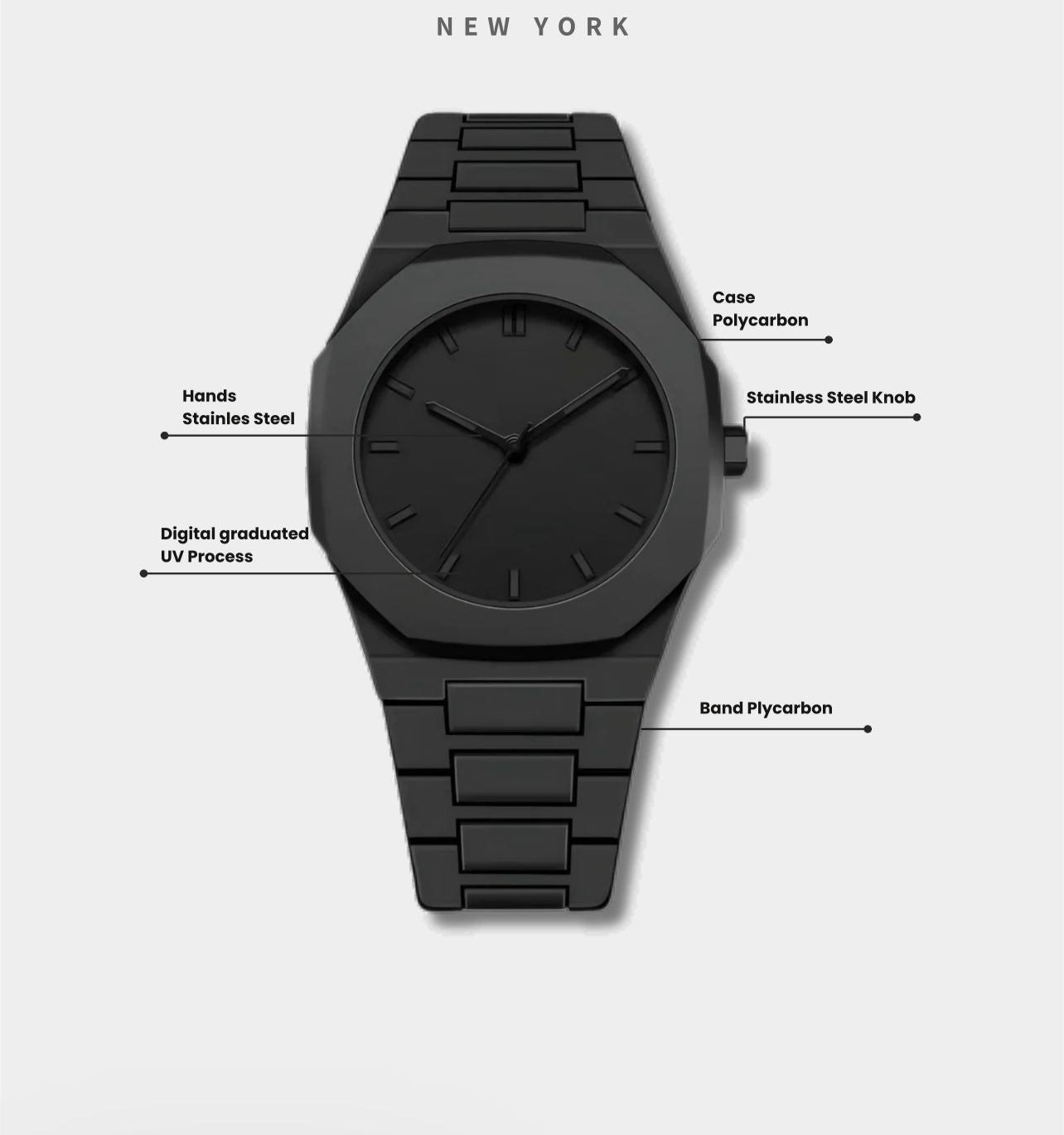 Black Arabic Watch – Classic Edition