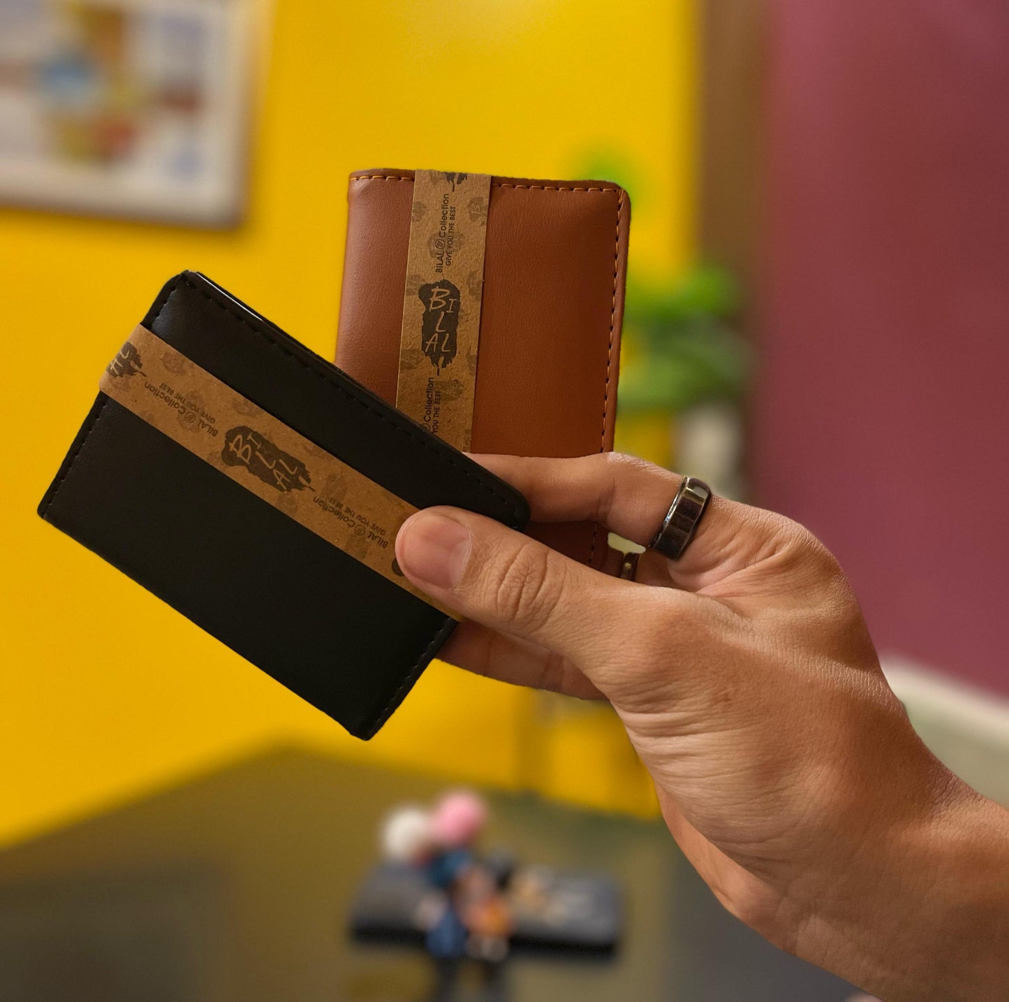 Mini Wallet Plus Card Holder With Magnetic Button