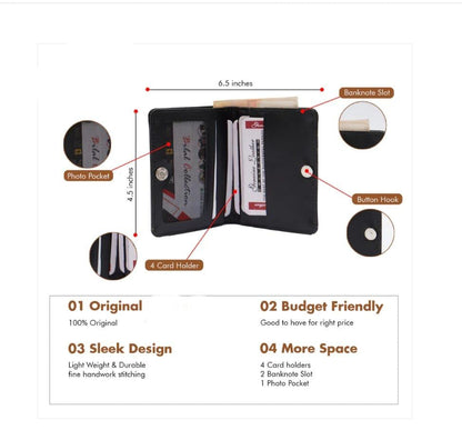 Mini Wallet Plus Card Holder With Magnetic Button